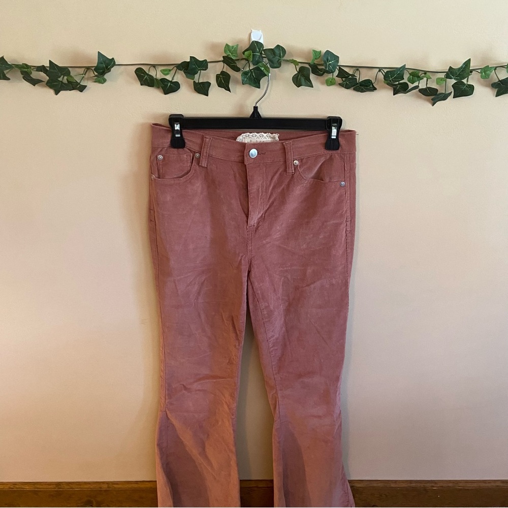 Altar’d State Pink Corduroy Bellbottoms